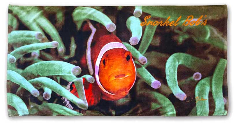 Softerry Tropical Island Beach Towel 30 x 60 inch 100% Cotton Coral Reef and Fishes