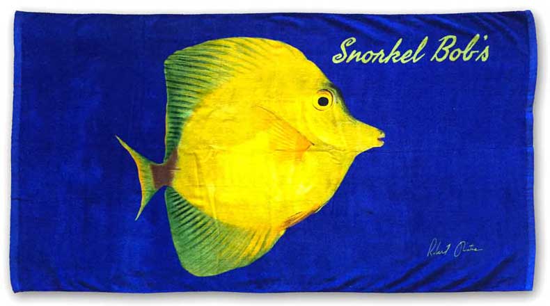 Softerry Tropical Island Beach Towel 30 x 60 inch 100% Cotton Coral Reef and Fishes