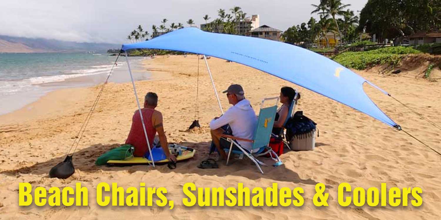 Sunshades, Beach Chairs, Coolers